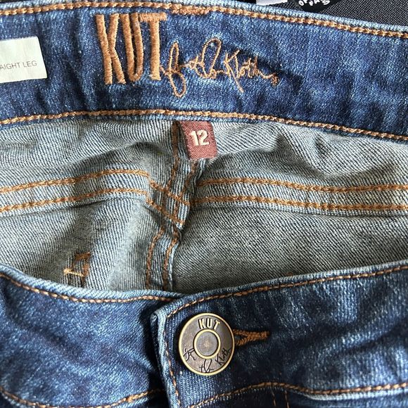 Kut from the Kloth Katy High Rise Ankle Straight Leg Jeans Sz 12 - Picture 5 of 6